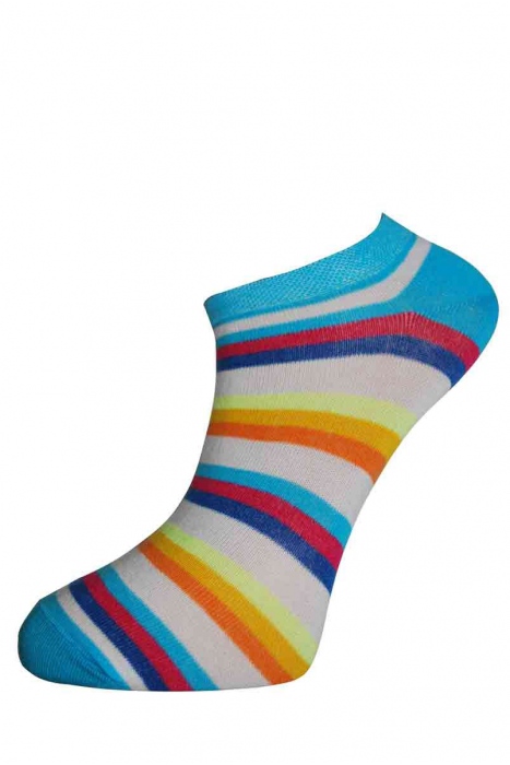 Dámská nízká pruh bavlněné ponožky